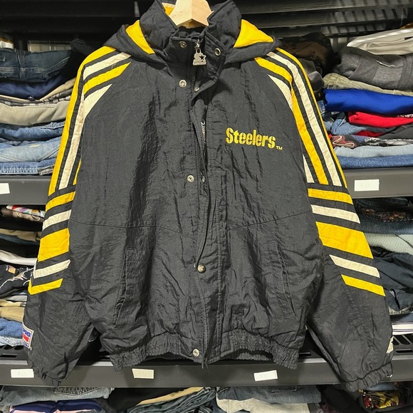 Vintage 90s Pittsburgh Steelers Starter Puffer Jacker Mens XL Pro Line NFL - Picture 3 of 15